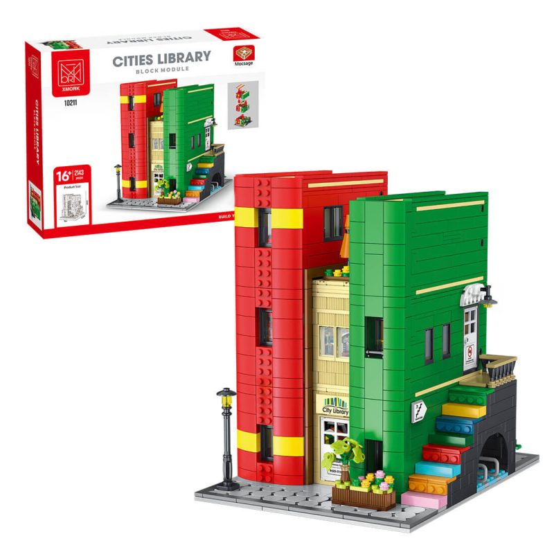 LetBricks  City Library with LED Lights