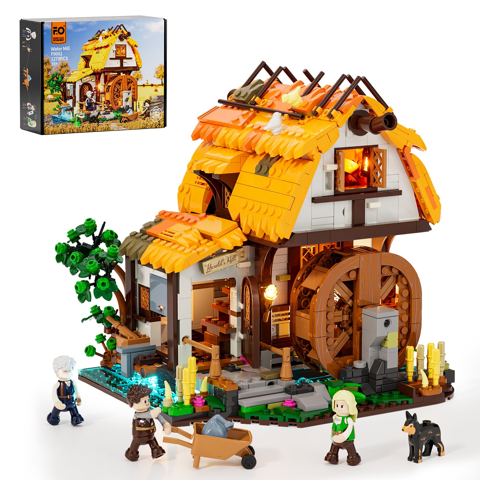 Lumibricks F9061 Medieval Water Mill