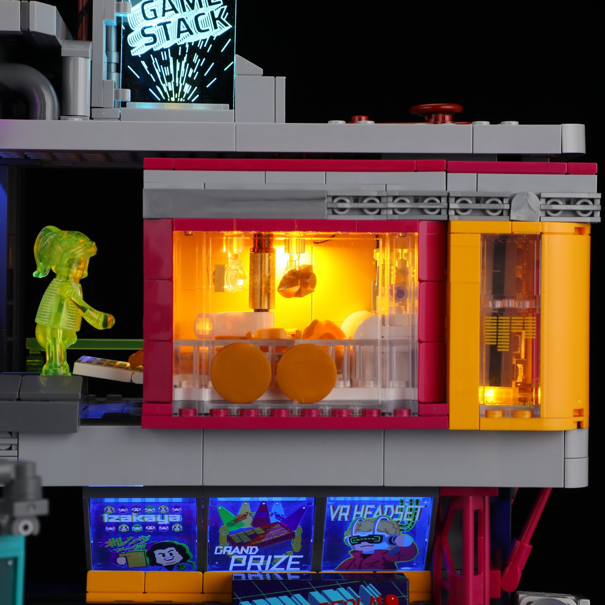 Game Stack L9095 LED lighting in dark room
